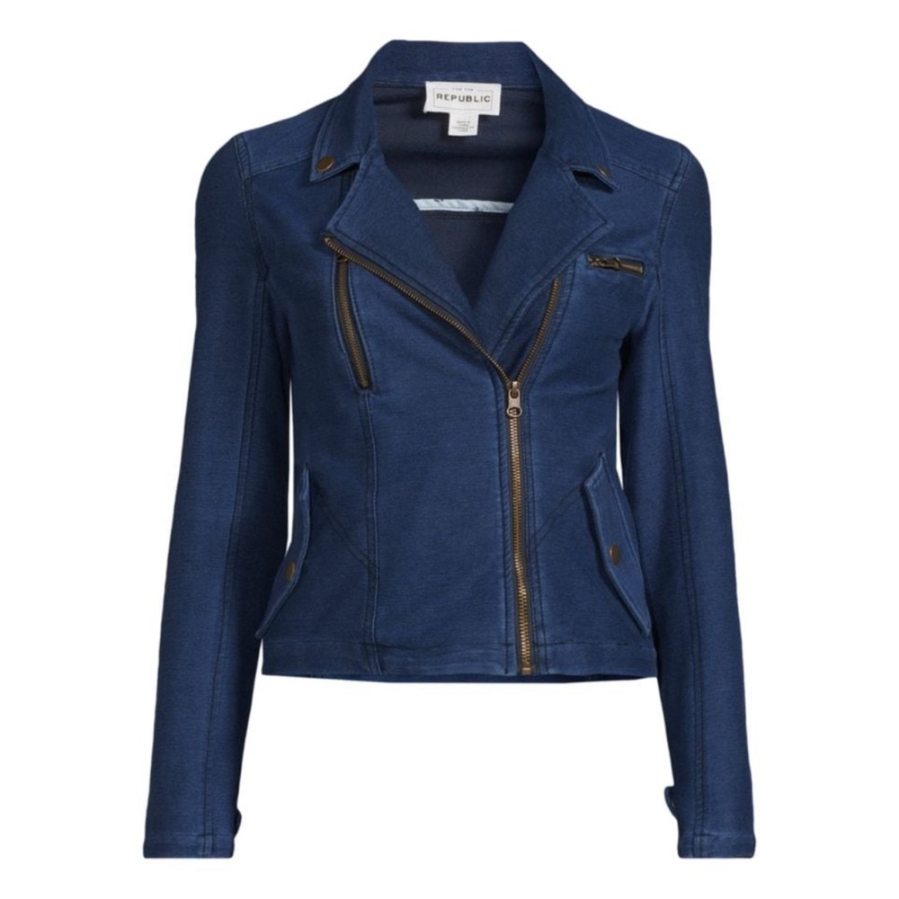 FOR THE REPUBLIC Zip Front Twill Jacket